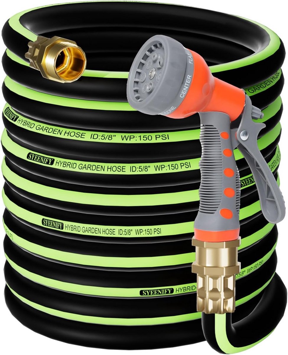 Tuinslang 22,9 m 5/8 inch - Flexibele rubberen waterslang zonder knikken
