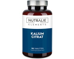 Kalium Citraat 2880mg - met Kalium Element 1036,8mg - Supplementen voor Spieren - 180 Elektrolyten Tabletten - Nutralie