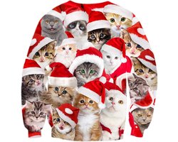 Lelijke Kersttrui Heren - Grappige 3D-Print Sweatshirt Lange Mouwen - Comfortabele Polyester-Spandex Mix - Ugly Christmas Sweater Uniseks voor Feesten en Bijeenkomsten