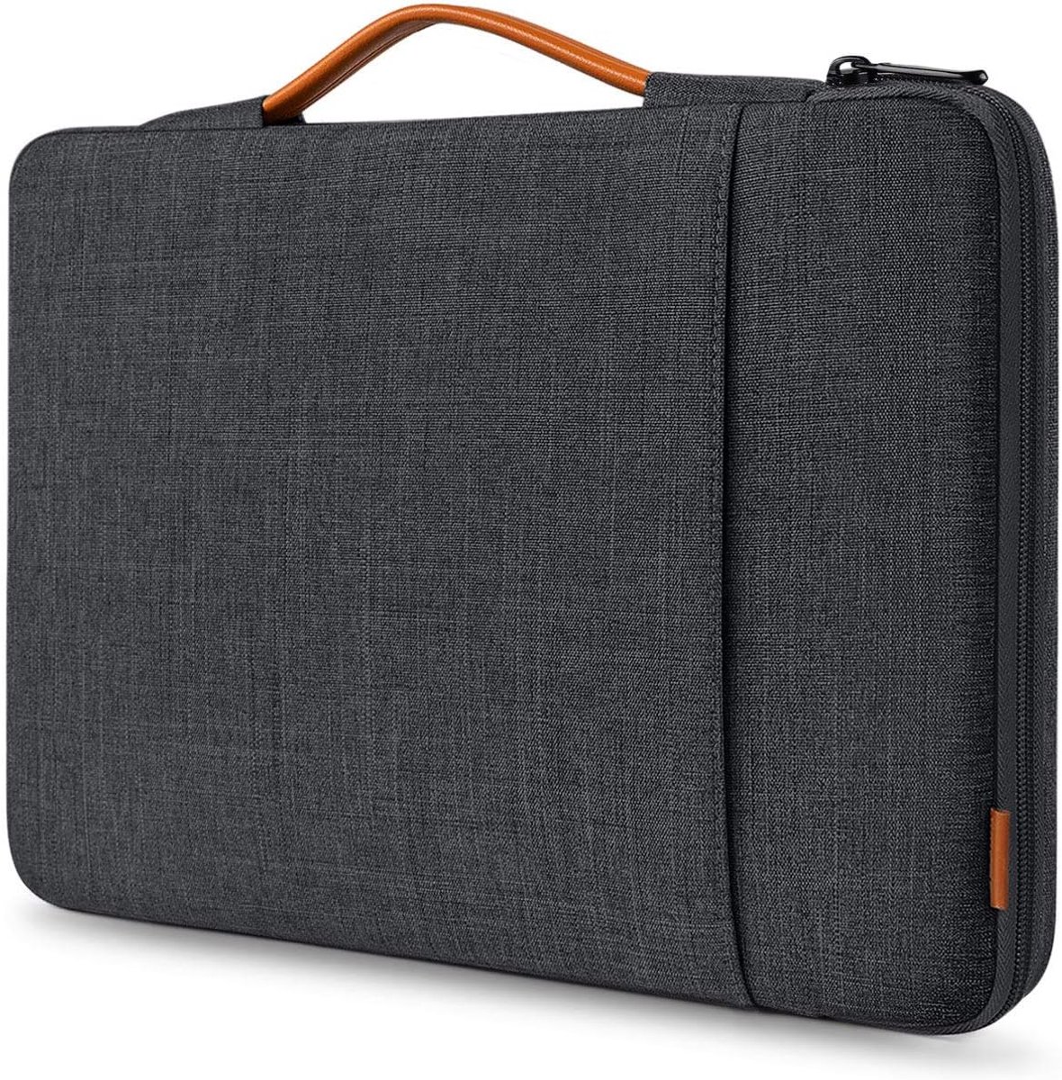 Spatwaterdicht laptop cover in zwarte kleur.