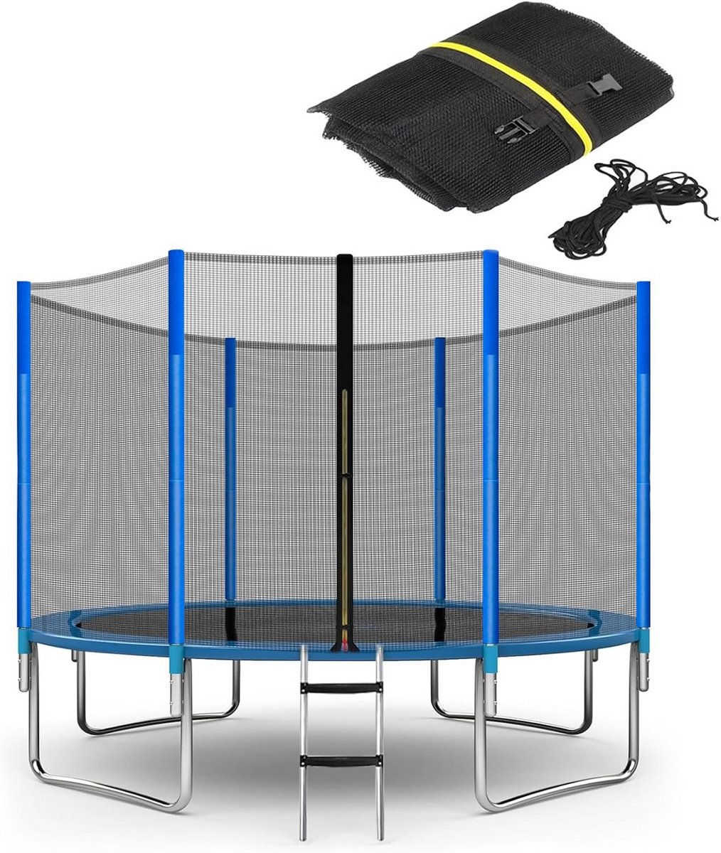 Trampolinenet Veiligheidsnet voor 366 cm Diameter met 8 Palen