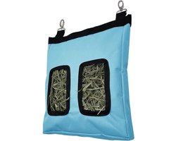 Cocoplus -Hangende Hooizak voor Konijnen en Cavia's - Voederopslag - Hay Feeder Bag - Geschikt voor Hangend - Hooizak voor Hangend - Blauw - Opbergzak voor Hooi en Voer