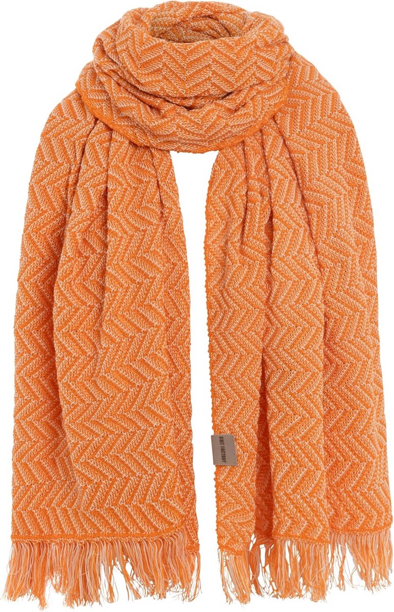 Lange Katoenen Sjaal Dames Visgraat Opgemaakte Stijl 200x90 cm