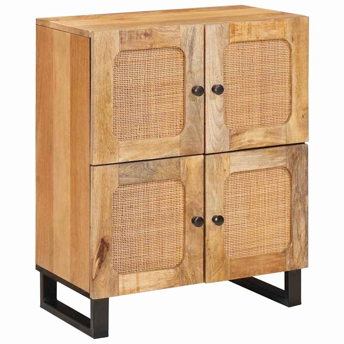 vidaXL - Dressoir - met - opslag - Bruin - 60 - x - 33 - x - 75 - cm - Massief - Mango - Hout