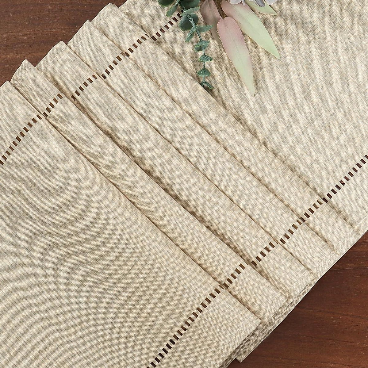 Tafelloper - Boho design, boerderij stijl, gestreept - 180 cm lang