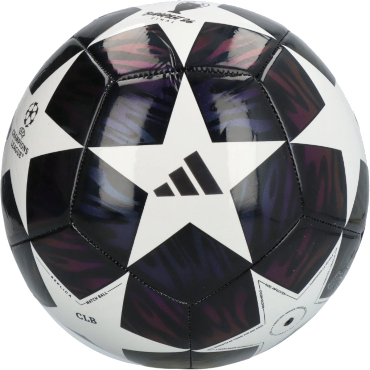 adidas UEFA Champions League Final Club Ball, Unisex, Veelkleurig, Bal naar voetbal, maat: 3