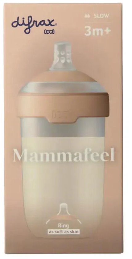 Biberon Difrax Mammafeel en boîte, débit lent, 3m+