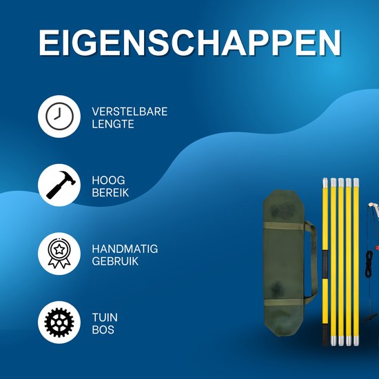 Telescopische takkenzaag - Geel - Takkenschaar - Snoeizaag - 8 meter - Verstelbare lengte - Voor tuin van Merkloos	 — afbeelding 3
