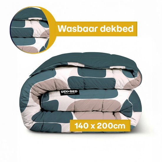 Dekbed-Discounter - Fresh and Co Dekbed Zonder Overtrek 140 x 200 cm - Wasbaar dekbed - Wasbaar op 40 graden - All season dekbed - Stacking Stones
