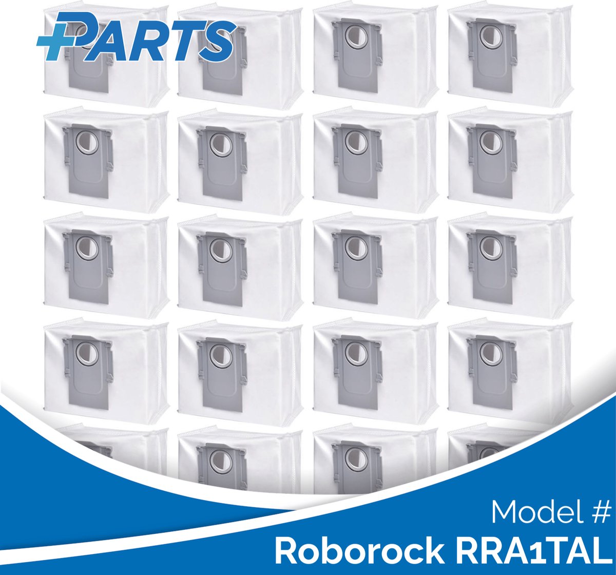 Roborock RRA1TAL Stofzakken (20 Stuks, Plus.Parts® alternatief voor 8.02.0132)