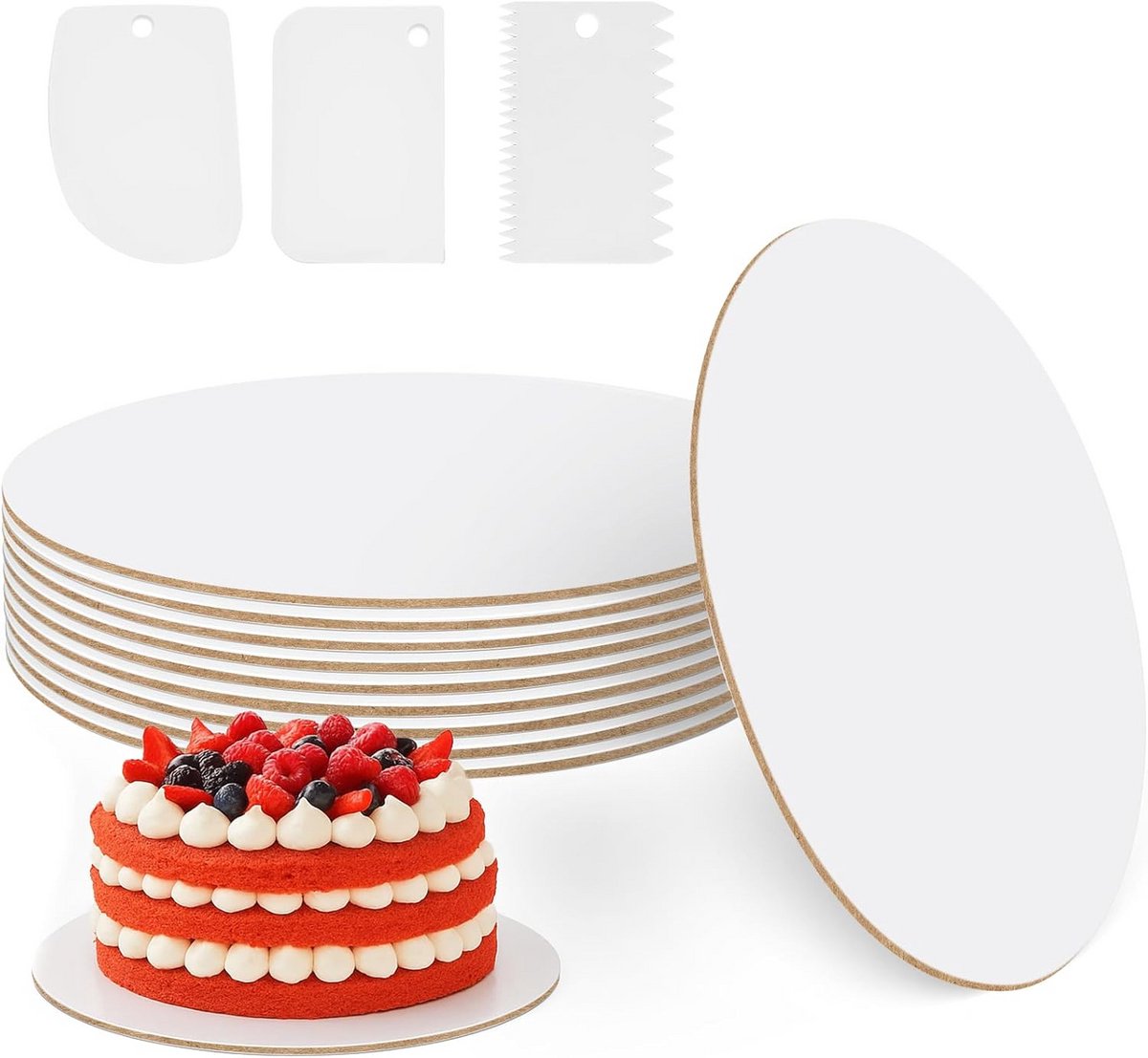 5 stuks Ronde Taartkarton Goudkleurig voor Taartbodem en Displays