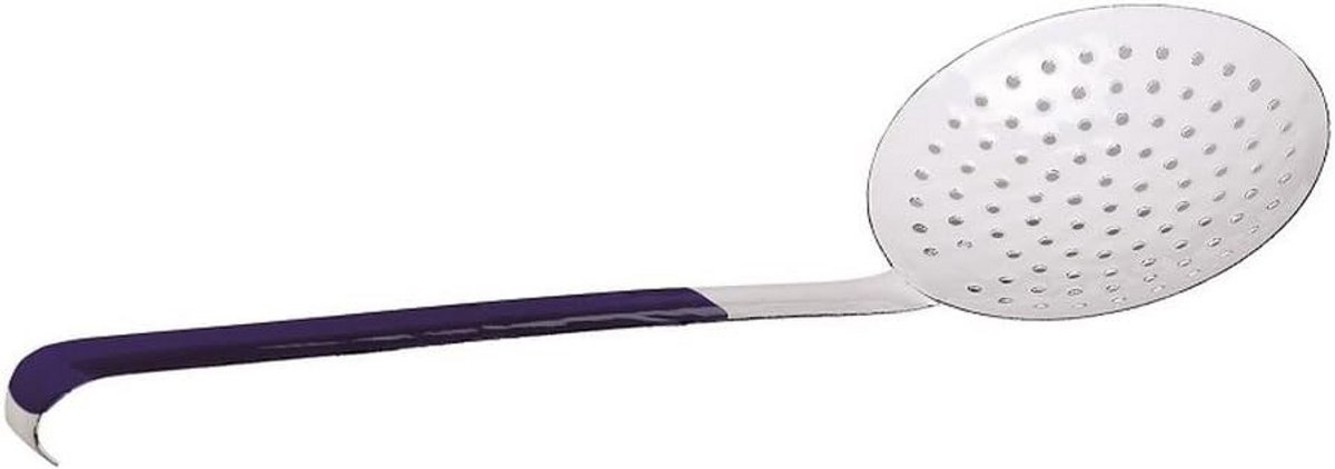 Schuimlepel 12 cm RVS met Houtlook Handvat voor Koken en Serveren