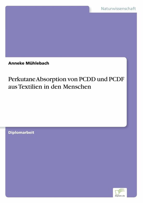 Perkutane Absorption von PCDD und PCDF aus Textilien in den  ... - cover