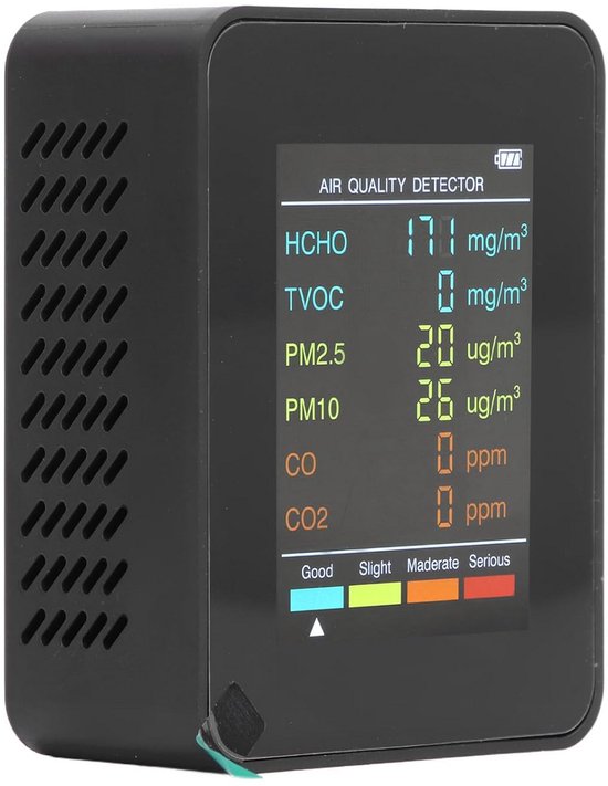 Fijnstofmeter - Luchtkwaliteitsmeter voor Binnen - Co2 Meter - Monitoring