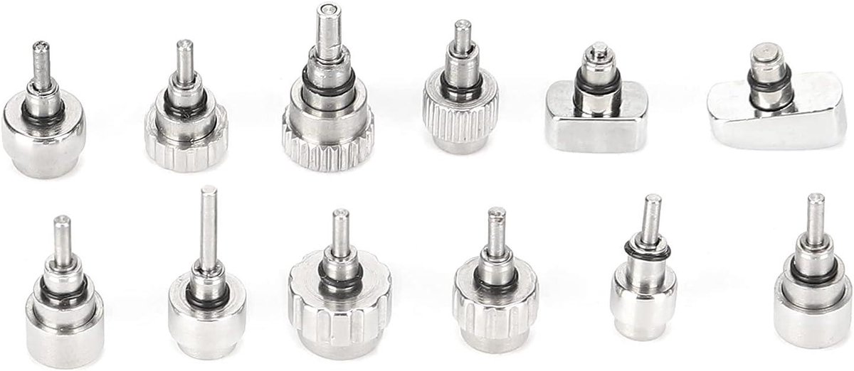 Horloge Knoppen Vervanging Kit - 12 Grid Case Reparatie Tool Set - Horlogemaker Accessoire