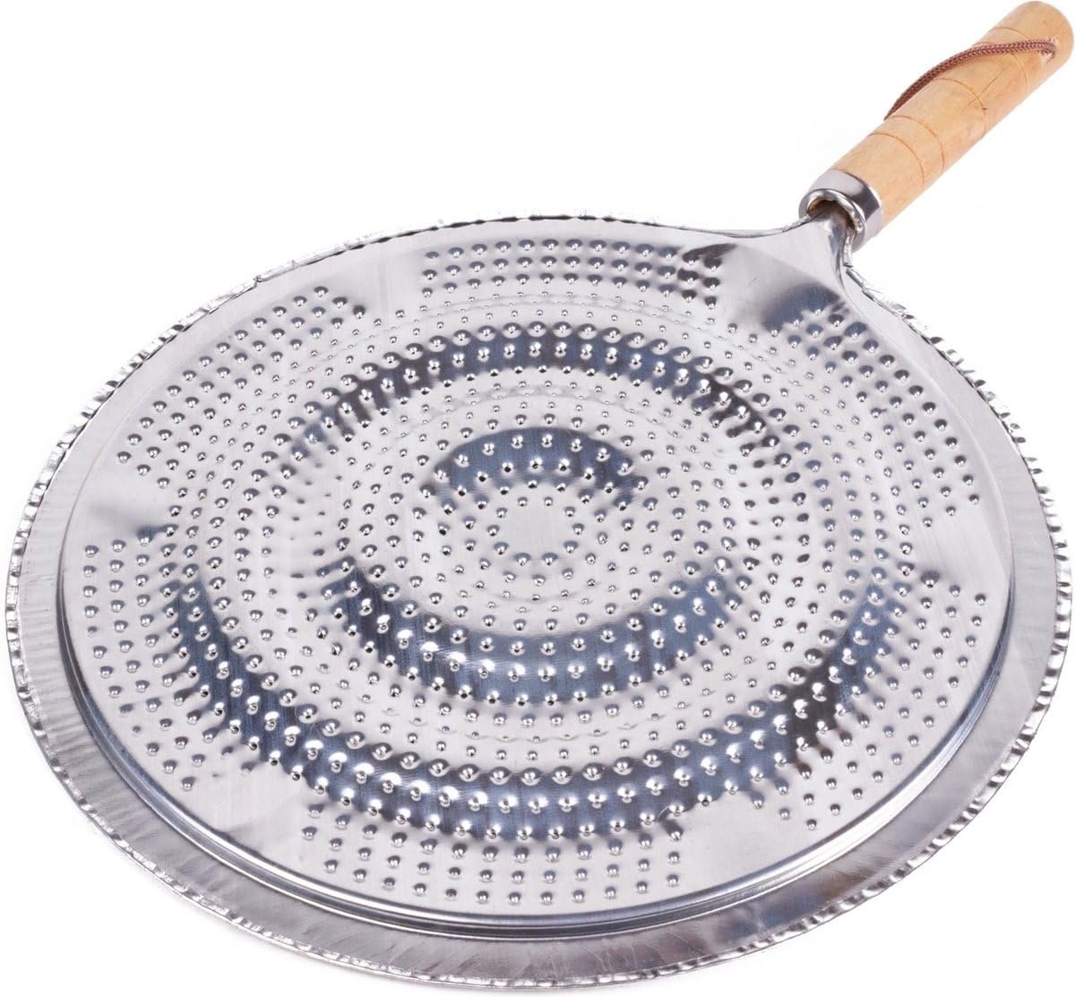 Okado Sudderplaat Vlamverdeler 21 cm – RVS/Aluminium Warmteverdeler voor Gas en Elektrisch – Voorkomt Aanbranden