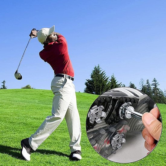 30x Anti-slip Golfschoen Spikes Vervanging met Draai Sleutel — afbeelding 2