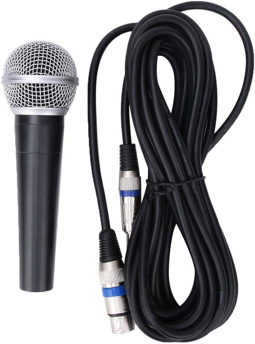 Professioneel Bedraad Handmicrofoon voor Zang, Karaoke en Spraak - Inclusief 5m Kabel