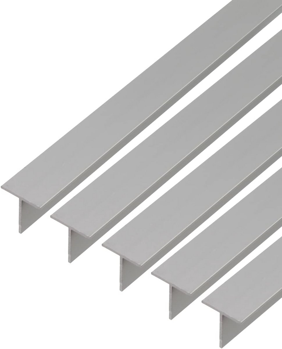 Aluminium T-Profielen 1000x20x20 mm Set van 5 voor Doe-het-zelf en Constructie