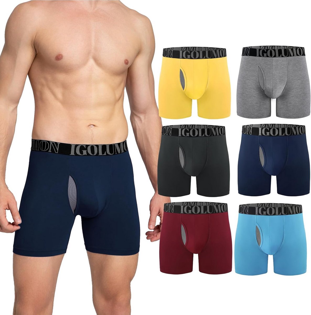 6 Pack Bamboe Boxershorts Heren - Ademend en Duurzaam Ondergoed