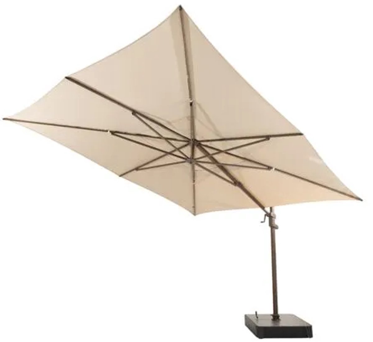 4 Seasons Outdoor Hacienda cantilever parasol 300 x 400 cm - beach / wenge frame