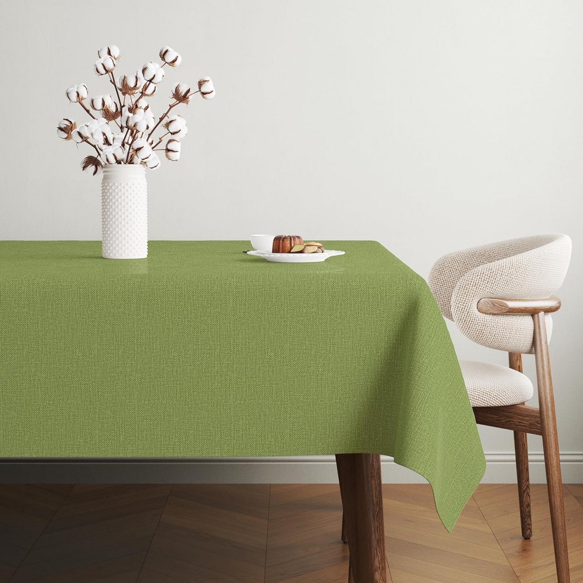 Waterdicht Tafelkleed Groen Wasbaar Beschermend Tafelzeil 180 x 140 cm