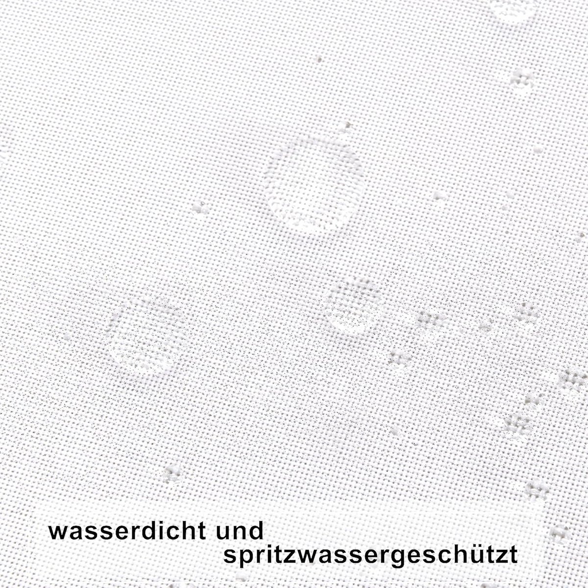 Rechthoekig Kersttafelkleed Wit Linnenlook Waterafstotend 160 x 320 cm