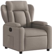vidaXL - Fauteuil - verstelbaar - stof - taupe