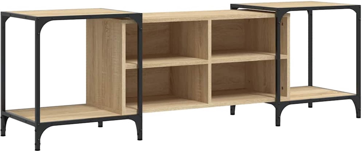 vidaXL - Tv-meubel - 153x37x50 - cm - bewerkt - hout - sonoma - eikenkleurig