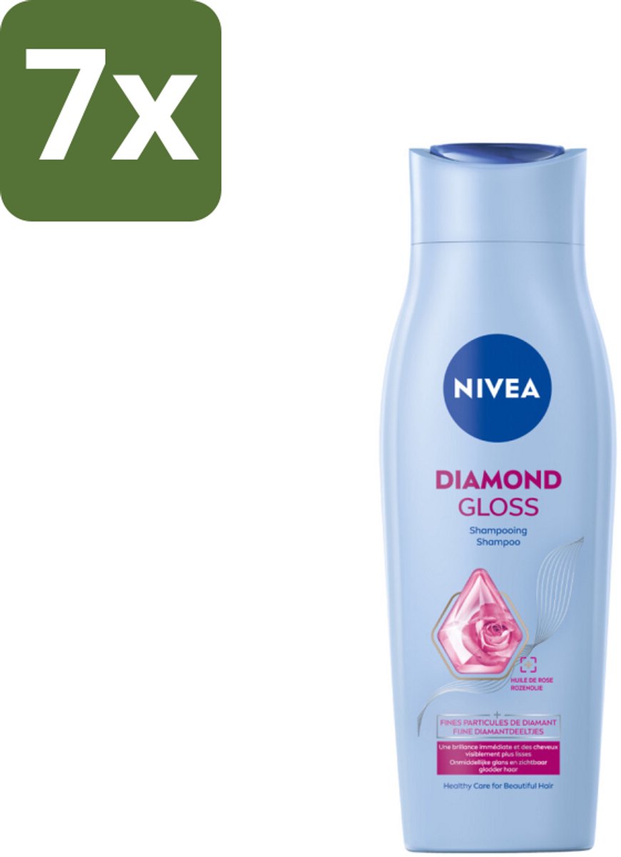 NIVEA Shampoo Diamond Gloss Care 250 ml - Bulkverpakking - 7 stuks