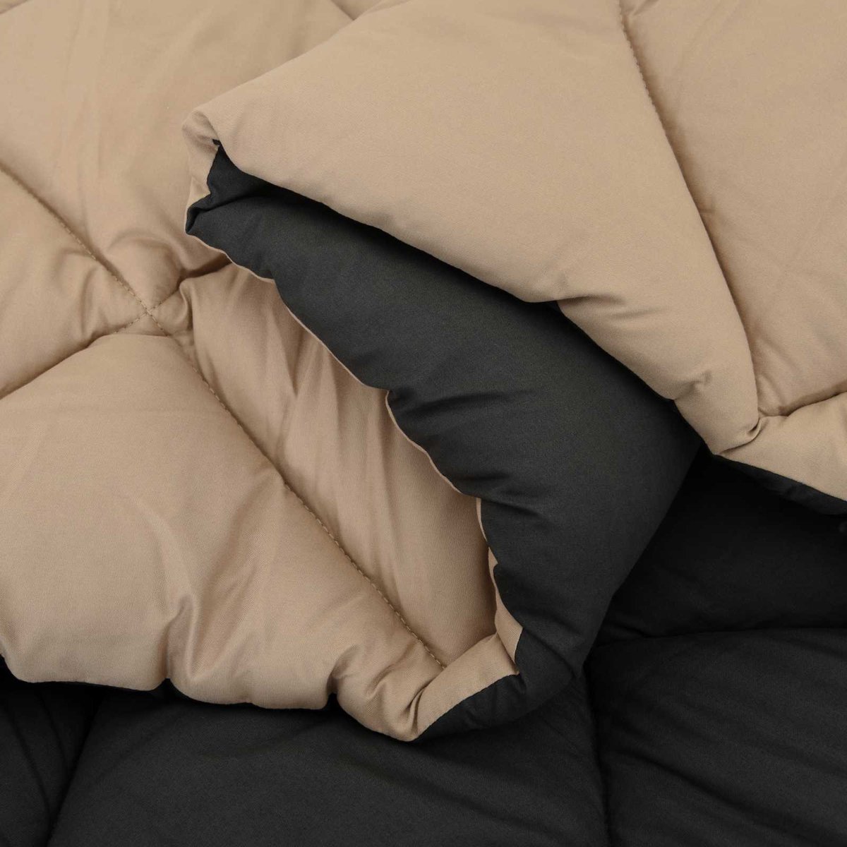 vidaXL - Winter - Duvet - Zwart - en - Taupe - 220 - x - 240 - cm - Microvezel thumbnail 5