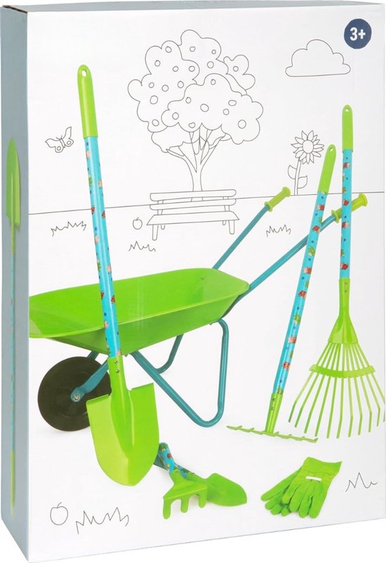 Florixa® Kruiwagen Kind - Kruiwagen Speelgoed - Tuingereedschap Kind - 73 cm x 11 cm x 36 cm - Groen van Florixa — afbeelding 4