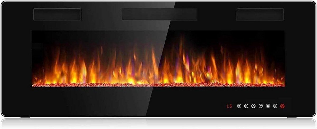 Elektrische Sfeerhaard 127 cm met 3D Vlam Effect en Verwarming