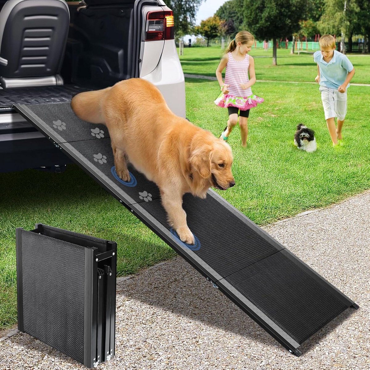 Opvouwbare Hondenhelling voor Auto en SUV met Antislip Oppervlak