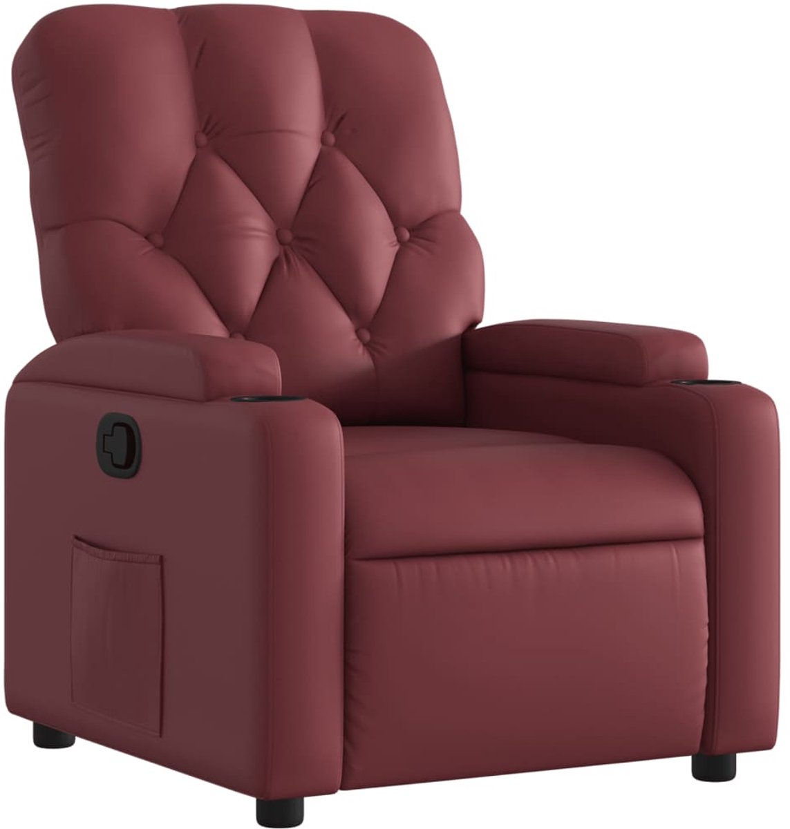vidaXL Fauteuil - verstelbaar - kunstleer - wijnrood