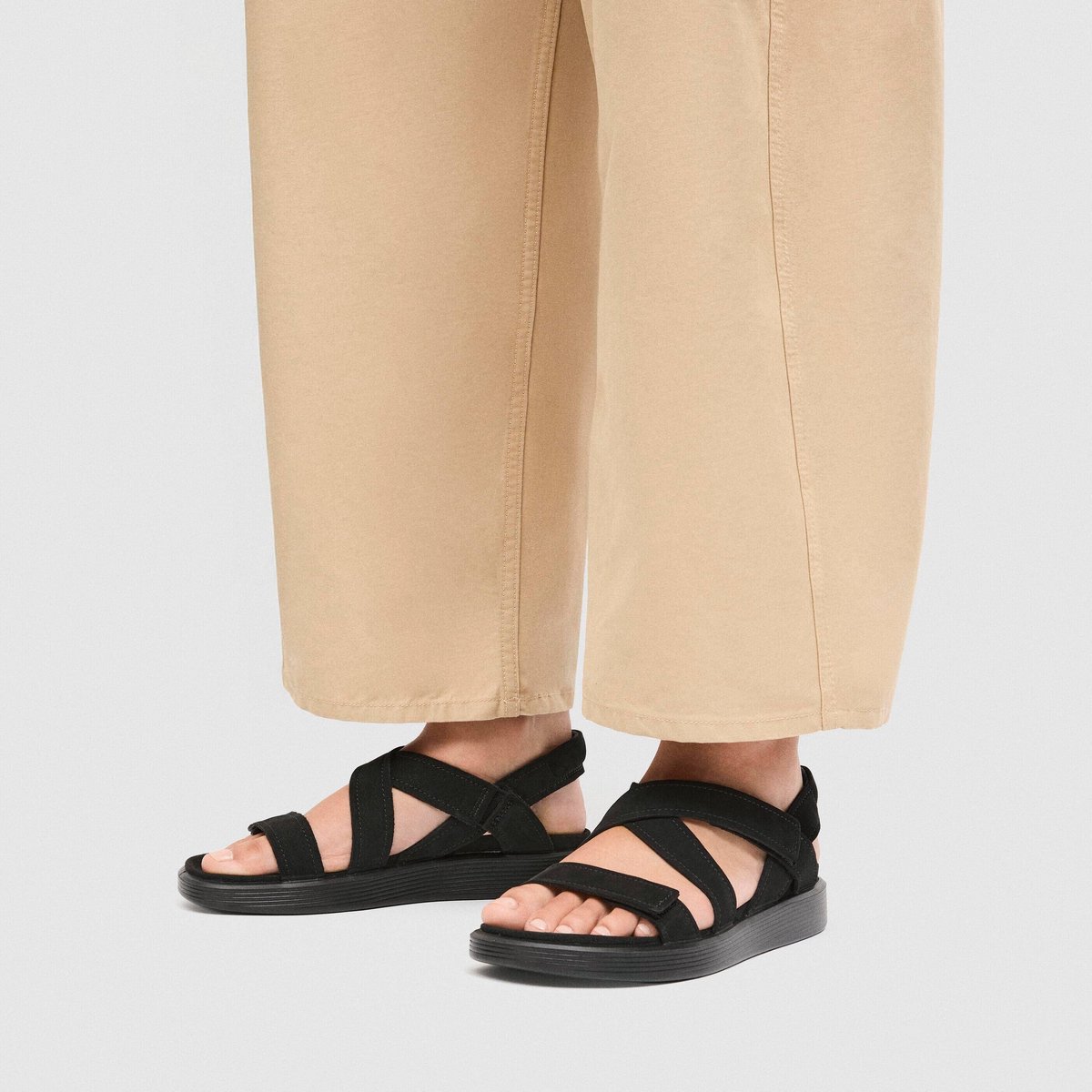 Ecco Soft Sandalen zwart Leer - Maat 37