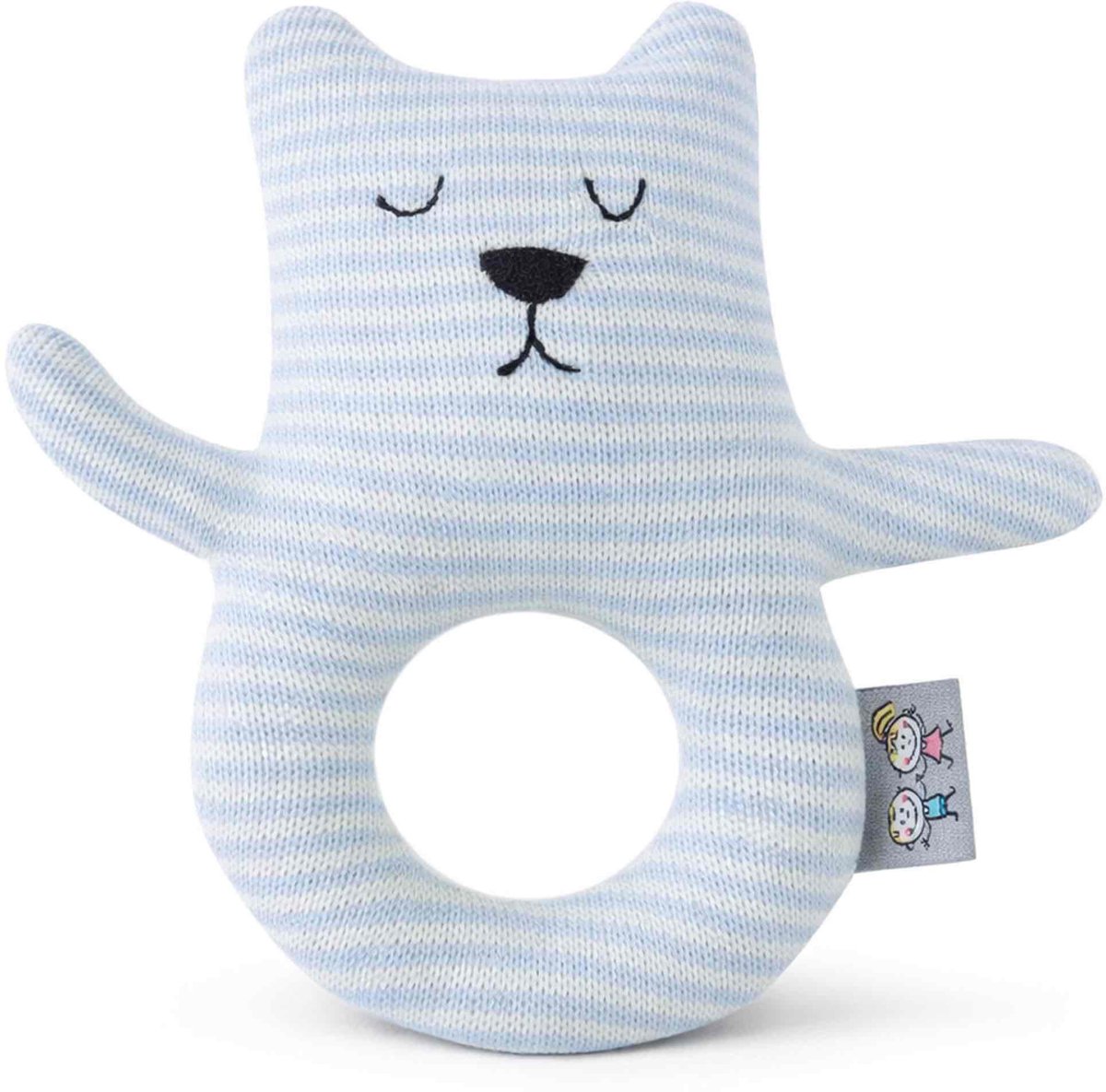 Sevira Kids - Rammelaar baby biologisch katoen - Blauw