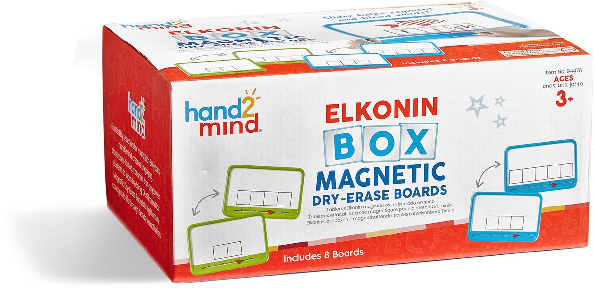 Learning Resources magnetisch Elkonin Box whiteboard set voor kinderen. - 3+