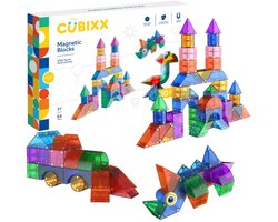 Magnetisch bouwspeelgoed 64-delig kleurrijke blokken creatief spelen.