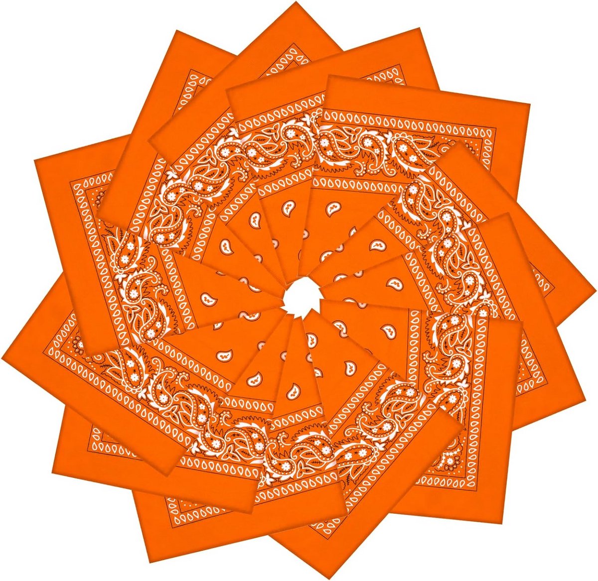 12 Stuks Paisley Bandana's Unisex Multifunctionele Hoofdband Sjaal