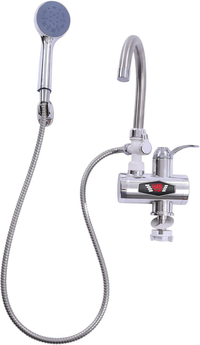 Elektrische Doorstroomkraan met Douchefunctie - Direct Warm Water (3000W)