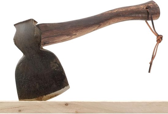 Vervangende Bijlsteel van Hout met Leren Lus en Wig - 260 mm Schokbestendig — afbeelding 4