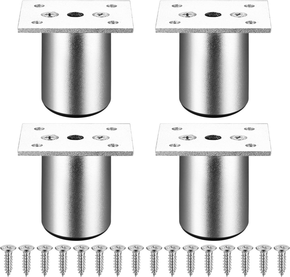 Meubelpoten - bankpoten - stoelpoten - meubelpoten set van 4 - meubelpoten zilver - Tafelpoten van Aluminiumlegering - 50mm - van Imperatoris