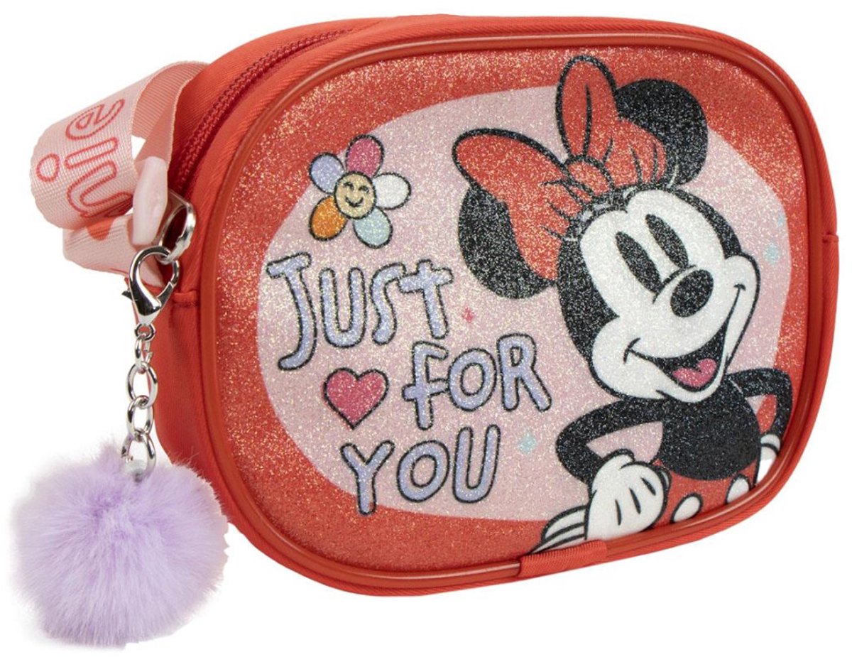 Disney Minnie For You glitter schouder- en crossbodytas
