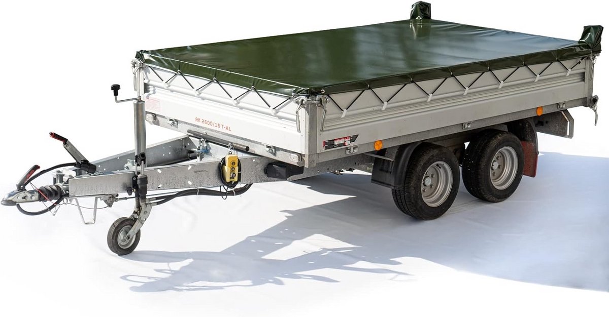 Waterdicht Dekzeil Aanhanger Kiepper - Robuust 680 gr/m² PVC Afdekzeil met Accessoires