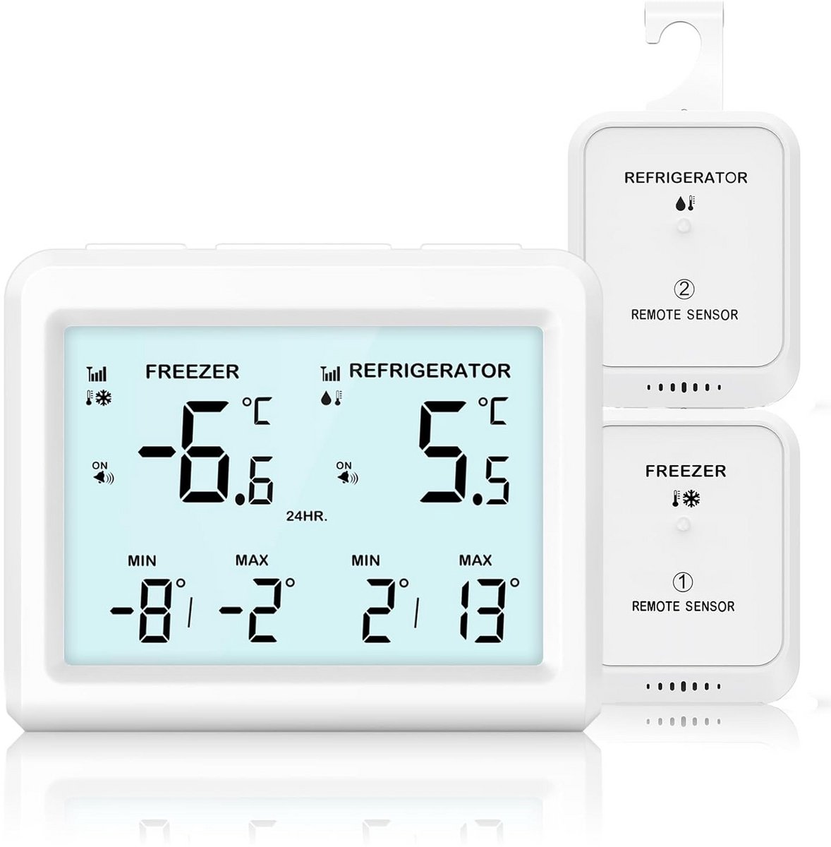 Draadloze thermometer met vriesalarm voor koelkast en vriezer