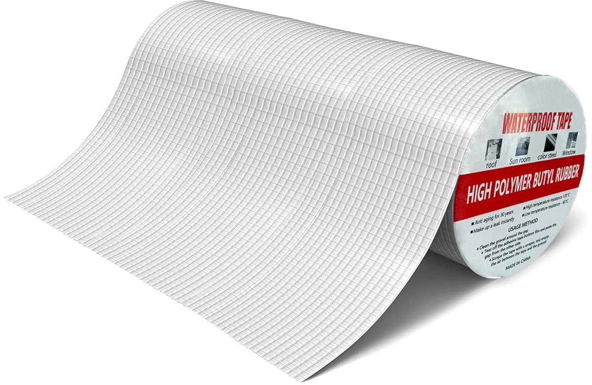 Waterdichte Butyl Reparatietape Aluminiumfolie 5m x 30cm Dak & Goot Lek Reparatie Tape