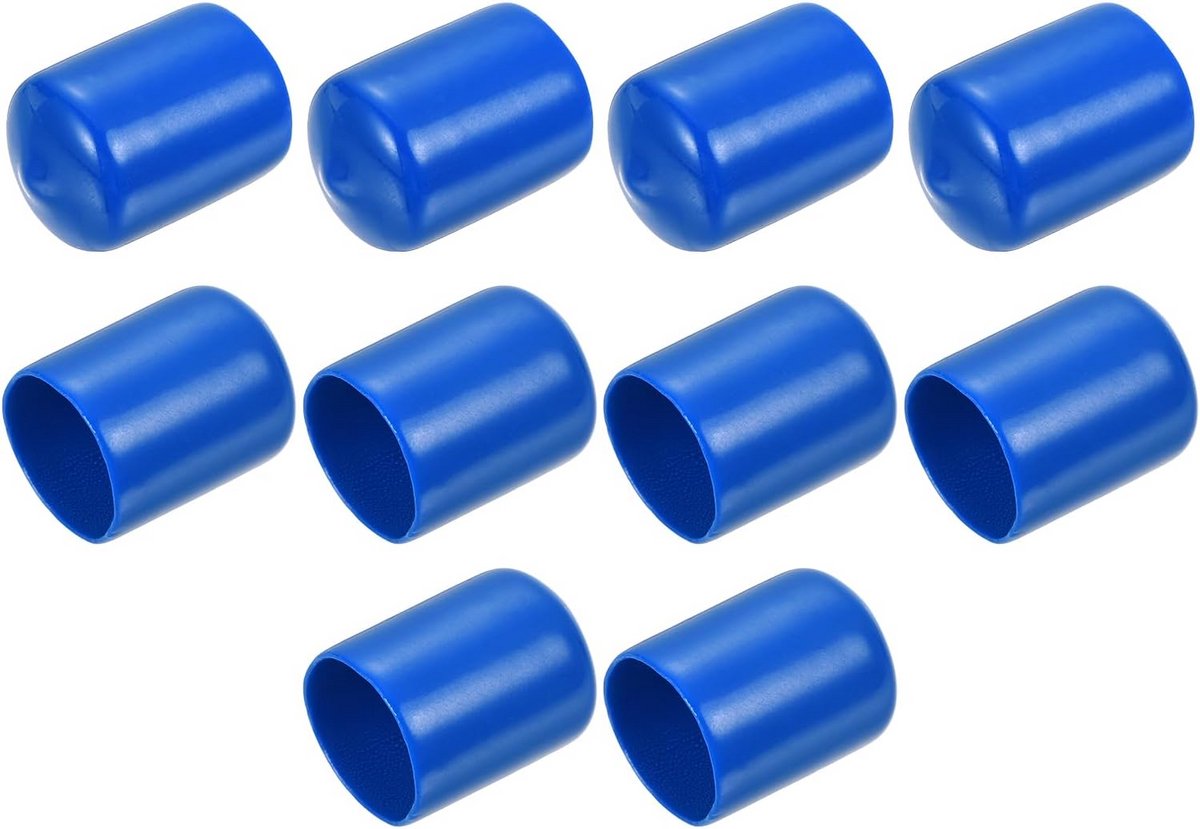 10 Stuks Ronde Rubberen Afsluitdoppen 20 mm - Vinyl Eindkap voor Buis of Paal
