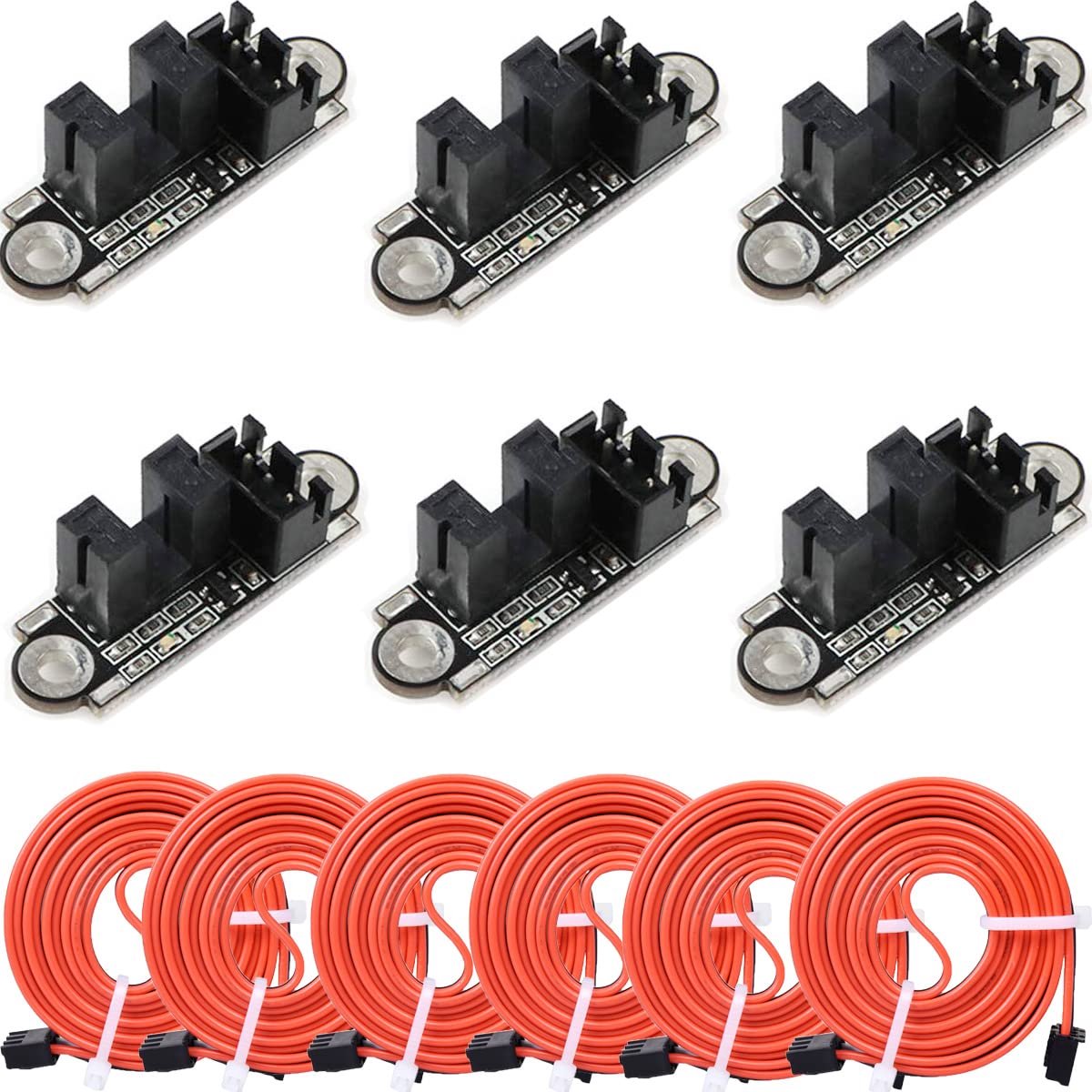 6x Optische Eindschakelaar Module Sensor met Kabel voor 3D Printer