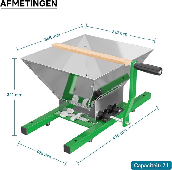 Handfruitpers 18L met Fruitmolen 7L voor Natuurlijke Sapbereiding van Merkloos — afbeelding 4
